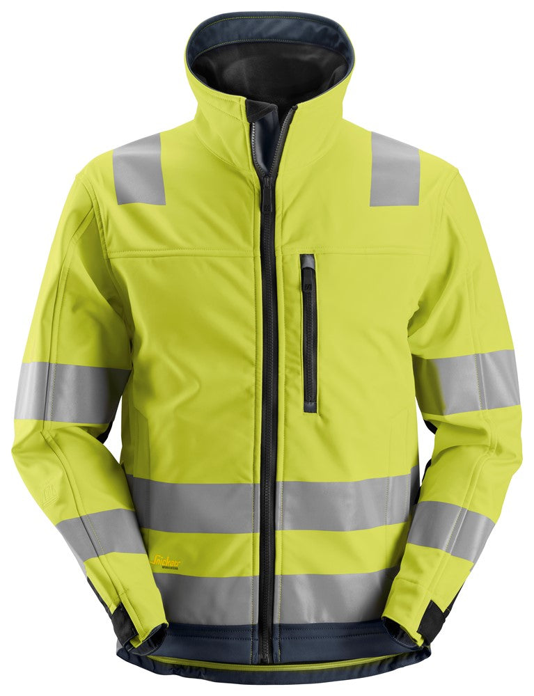 1230 AllroundWork, Veste Softshell haute visibilité, Classe 3
