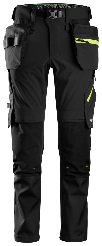 6940 FlexiWork, Pantalon+ en tissu extensible Softshell avec poches holster