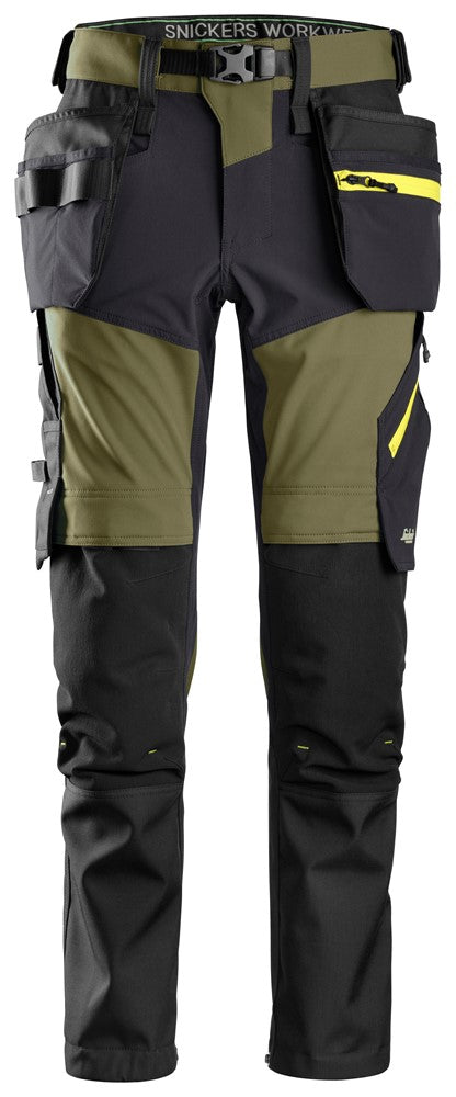 6940 FlexiWork, Pantalon+ en tissu extensible Softshell avec poches holster