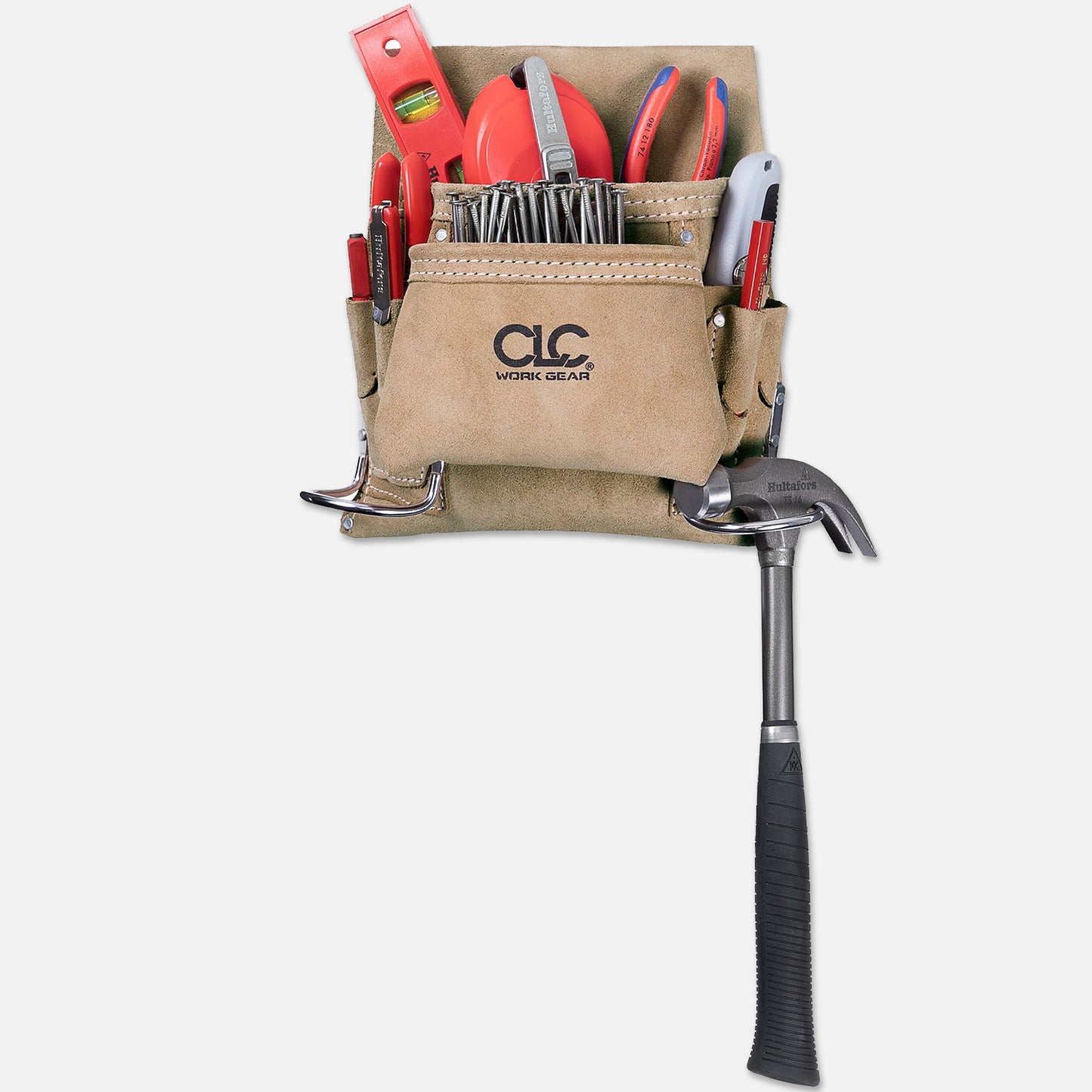 Pochette en cuir pour clous et outils