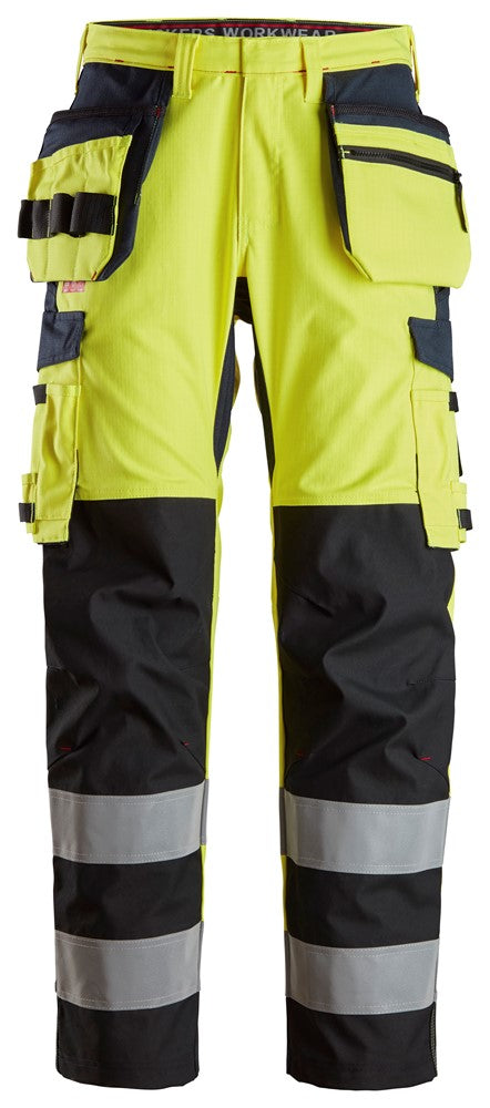 6264  ProtecWork, Pantalon de travail haute visibilité avec poches holster, Classe 2